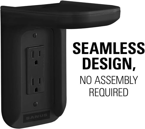 Outlet Shelf Holds Any Device Up to 10lbs, Includes Standard & Decora Style Outlet Covers - Sanus