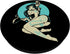 Tattooed Goth Pin-Up Girl Horror Ghost Moon Rockabilly PopSockets Standard PopGrip