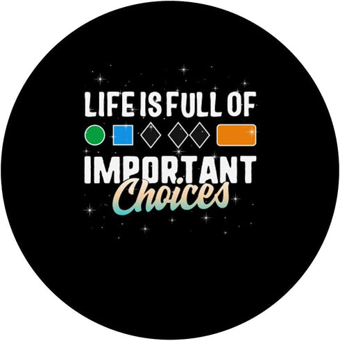 Ski Trail Signs Life Full Choices - Skiing Skier Snowboarding PopSockets Swappable PopGrip