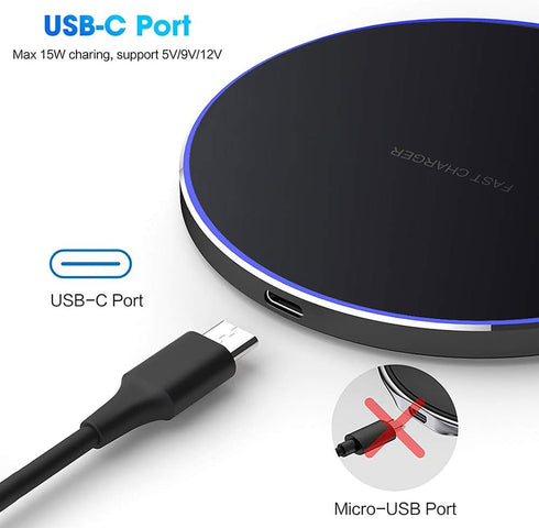Fast Wireless Charger, 20W Max Wireless Charging Pad Compatible with iPhone 14/15/13/12/SE/11/11 Pro/XS Max/XR/X/8,