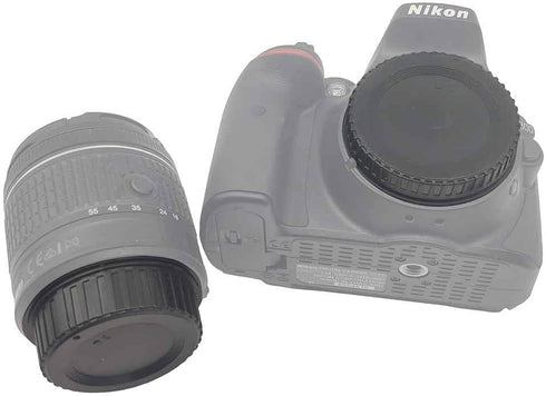 Front Body Cap and Rear Lens Cap Cover for Nikon D7500 D7200 D7100 D7000 D5600 D5300 D5200 D5100 D3500 D3400 D3300