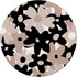 Black Beige Floral Retro Modern Boho Bohemian Flower Pattern PopSockets Swappable PopGrip