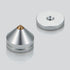 Speaker Spikes Floor Protectors 4pcs, Shockproof Isolation Stand Feet for HiFi Amplifier, Subwoofer, Turntable (Silver)
