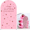 KONPON A Berry Sweet Baby is ON The Way! Pink Arched Backdrop Cover