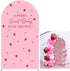 KONPON A Berry Sweet Baby is ON The Way! Pink Arched Backdrop Cover