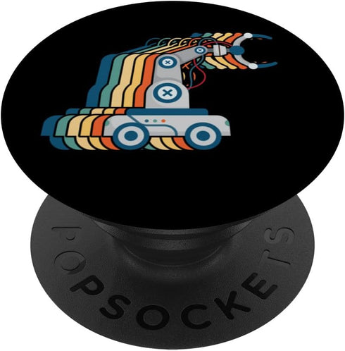 Retro Robot Vintage Robotics Engineer PopSockets Standard PopGrip