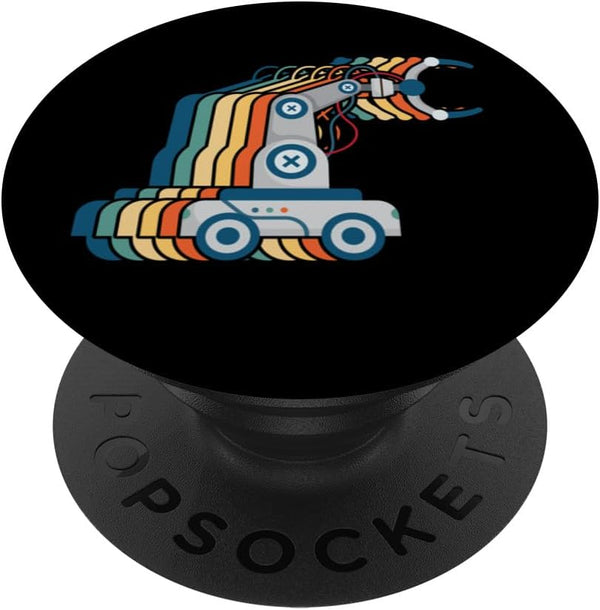 Retro Robot Vintage Robotics Engineer PopSockets Standard PopGrip