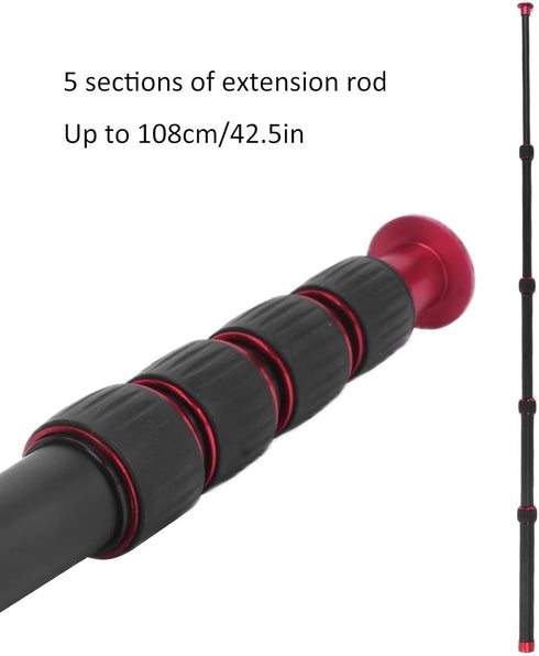 VBESTLIFE 33.5-108cm/13.2-42.5in, 1/4 Aluminum Alloy Monopod, Universal Screw Tripod Extension Rod