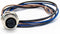 M12 Female Connector with 0.2M Cable, A Coded Back Mount Wiring, Waterproof 3Pin Socket