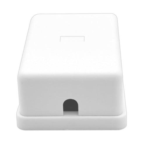 Phone Jack Surface Mount Dual Port - 2 Phone Line Telephone Jack Box with 8 Screw Terminals to 2 RJ11 (White)