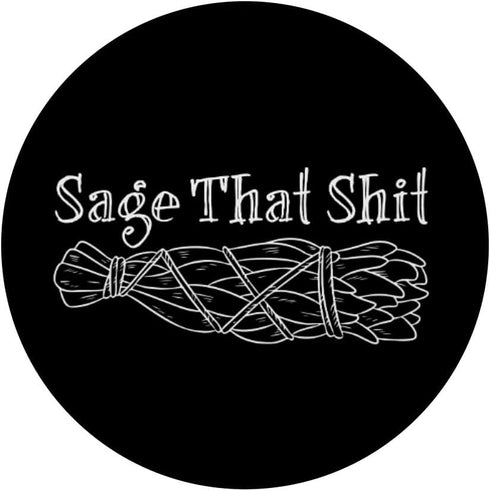 Sage That Shit PopSockets Standard PopGrip - Swappable Grip for Phones & Tablets, Witch Healer Smudge