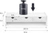 VALEN White Monitor Stand Riser, Computer Laptop Riser Shelf with 3 Organizer Drawers (19.5" L x 7.5" W x 4.7" H)
