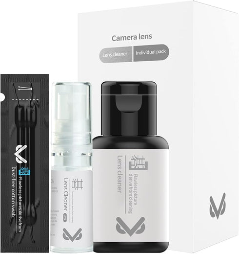 VSGO V-C01E Optical Lens Cleaner Kit with Cleaning Fluid, Swabs & Bottles for Cameras, Lens, Sensor Cleaner & Optical