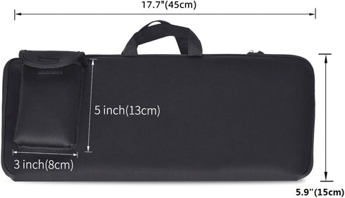 Wireless Keyboard Storage Bag, Portable Case, Dustproof, Waterproof, for Dell KM3322W/HP 230/HP 330 Combo (Black)