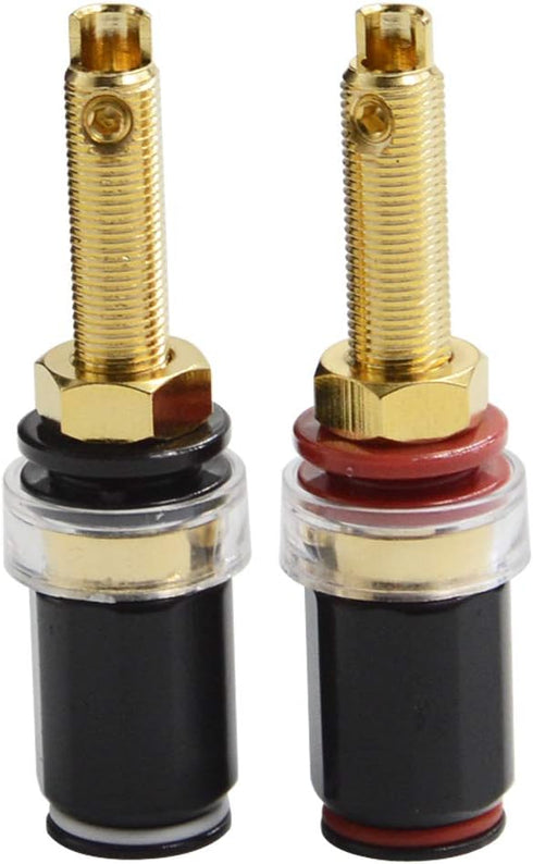 BNKENX Audiophile Gold Plated Pure Copper Banana Plug Socket Connector, Speaker Terminal Adapter