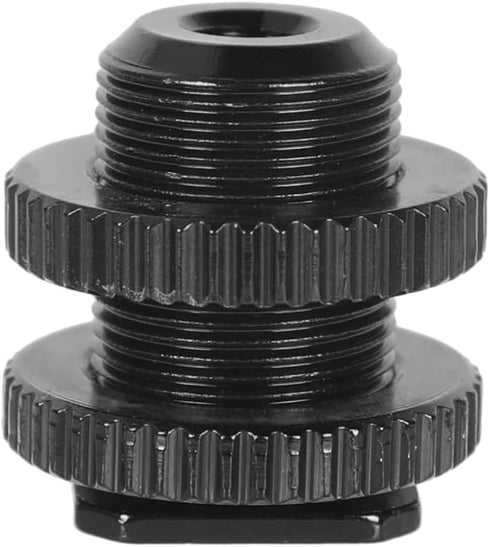 CAMVATE 5/8"-27 Male Threaded Cold Shoe Adapter to Hot Shoe for Microphone Mount - 0953