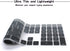 HRH Ombre Gray Silicone Keyboard Cover for Magic Keyboard with Numeric Keypad A1843 MQ052LL/A (US Layout, 2017)