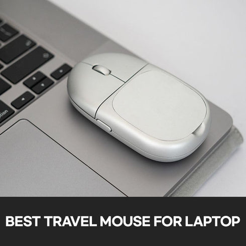 Magnito Mouse, Compact Wireless Mouse for MacBook iPad Laptop, Bluetooth, Silent Clicks, Travel Mouse (Silver)