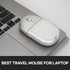Magnito Mouse, Compact Wireless Mouse for MacBook iPad Laptop, Bluetooth, Silent Clicks, Travel Mouse (Silver)