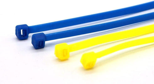 4 Inch Blue Zip Ties, 100 Pieces, 18lb Strength Nylon Cable Wire Ties