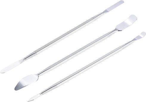 MECCANIXITY 3pcs Metal Spudger Kit Mini Crowbar Flat Head Stainless Steel Pry Bar Tools for Mobile Phone Repair