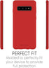 GOOSPERY Soft Feeling Jelly for Samsung Galaxy S10 Case (2019) Silky Slim Bumper Cover (Red)
