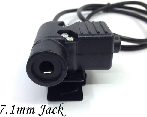 U94 PTT System Military Adapter 2 Pin 7.0mm Plug Push to Talk for Kenwood/Baofeng Radio