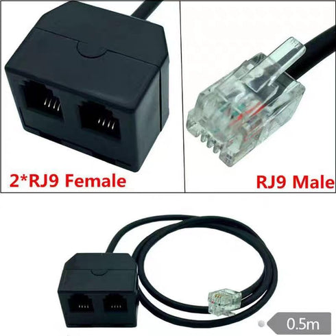 RJ9 Telephone Training Adapter Y Splitter Compatible for Headset or Handset for Norstar, Nortel Meridican, Avaya, Ashtra, Mitel, Polycom, Plantronic Ge and Other IP Phone .Headset Buddy Adapter
