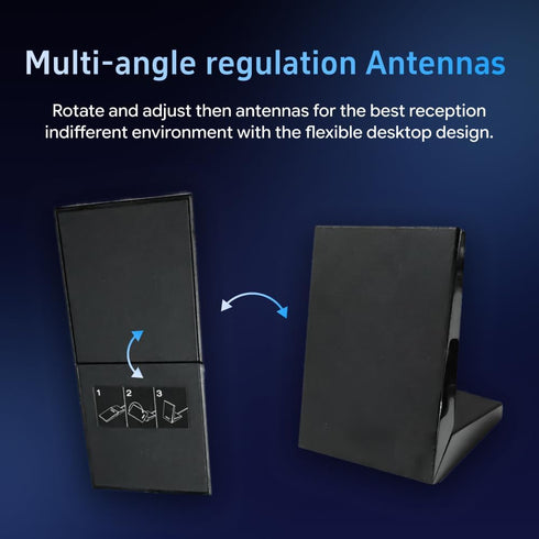 XLQJVPO 2T2R 2.62ft Antenna Dual Band Wi-Fi Moving Antenna with Extension Cable for PC Desktop Computer Motherboard