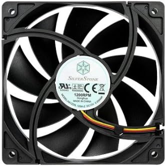Silverstone Tek 120mm Computer Case Fan, High Airflow, Less Noise, 9-Bladed Design, Clear FN121-P
