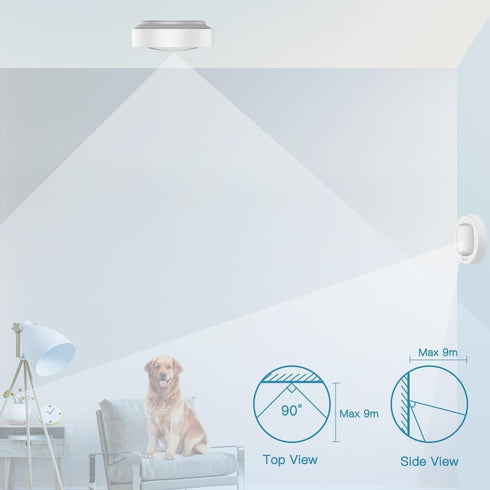 HEIMAN WiFi Smart Motion Sensor, Wireless Home Security PIR Motion Detector, Real-Time App Notifications
