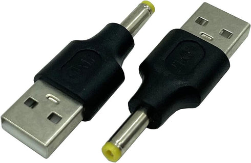 USB to DC Adapter, 2-Pack USB 2.0 A Male to DC 4.0 x 1.7mm Male Power Adapter for Charging Electronic Devices with DC or USB Ports (USB M/4.0x1.7)