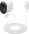Weatherproof 6ft/1.8m Charging Cable with Quick Charge Adapter for Arlo Ultra/Pro 3/4/5s (White) - Not for Essential