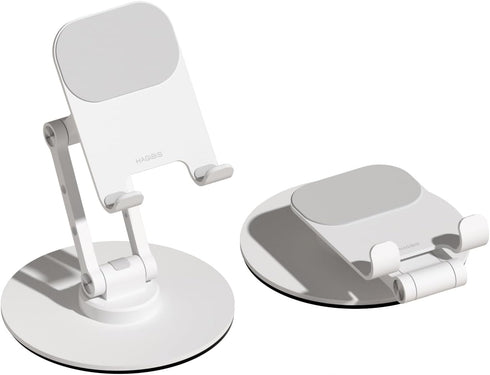 Hagibis Cell Phone Stand Adjustable Foldable Triaxial Desktop Phone Tablet Holder 360 Rotation