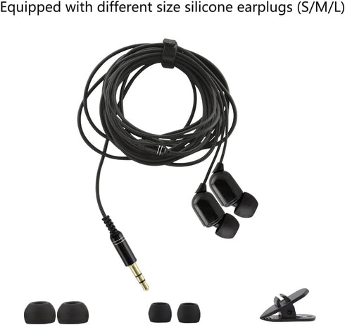 YOCUNKER 3.5mm Wired Earphone, in-Ear Earbuds, High Sound Quality, 3 Meter Length Cord, No Microphone, Black