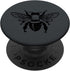 PopSockets Standard PopGrip: Black Color Effect of Honeybee on Dark Grey Grip
