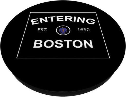 Entering Boston Gift, Boston MA Souvenir, New England PopSockets PopGrip: Swappable Grip for Phones & Tablets