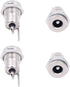 Fancasee (4 Pack) 5.5mm x 2.5mm Female DC Power Jack Socket Panel Mount Connector Adapter