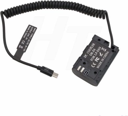 HangTon LP-E6N Dummy R5 R5C R6 R7 R6 mk2 5D3 7D 4K Power Bank PD QC USB Type C to Battery for Canon EOS II BMPCC