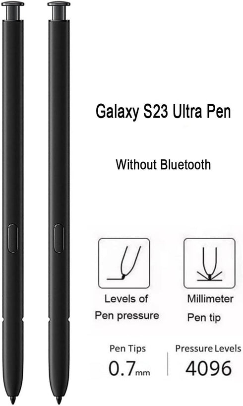 2 Pcs Galaxy S23 Ultra S Pen Replacement for Samsung Galaxy S23 Ultra 5G Touch Stylus Pen, S23 Black