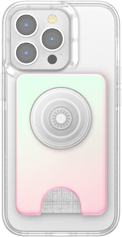 Phone Wallet with Expanding Grip, Wireless Charging Compatible, Wallet Compatible with MagSafe - Mermaid Pink