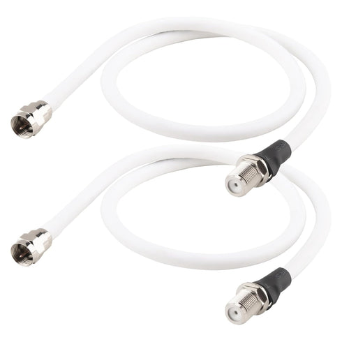 Boobrie 2PCS RG6 F Type TV Cable 1.64ft F Type Male to