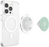 White Minimalist Green PopSockets PopGrip Heart for MagSafe