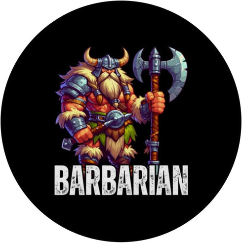 Dwarf Barbarian Fantasy Tabletop RPG Roleplaying Gamer PopSockets Standard PopGrip