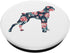 Boxer Floral Roses Pattern Graphic Dog Love PopSockets PopGrip: Swappable Grip for Phones & Tablets