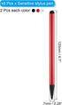 MECCANIXITY 6pcs 2 in 1 Phone Touch Screen Pen Resistive Stylus Pen Aluminum Alloy with Resistance Capacitive Tips Universal