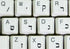 Hebrew Keyboard Stickers - Transparent Background Black Letters for PC Laptop Keyboards