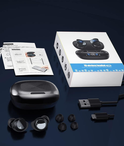 True Wireless Earbuds Bluetooth 5.3, Waterproof IPX7 Earbuds for iPhone Android, Sports Workout Running Headphones