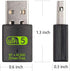USB WiFi Bluetooth Adapter, 600Mbps Dual Band 2.4/5Ghz Mini Dongle for PC, Laptop, Desktop Wireless Network