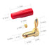 VCELINK Right Angle Banana Plugs, 4 Pairs/8 Pack, 90 Degree 4mm Gold Plated Speaker Connector